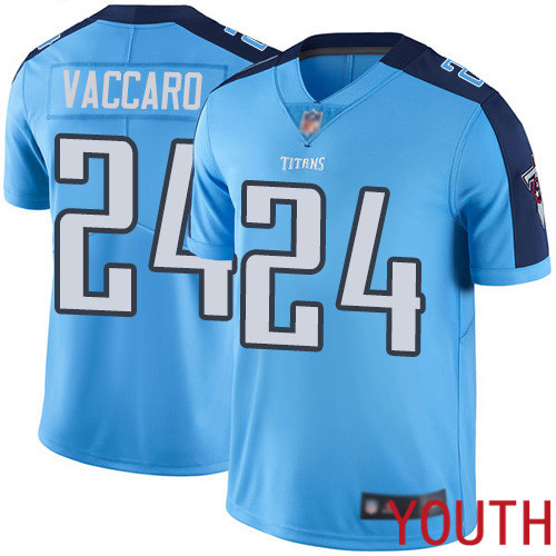 Tennessee Titans Limited Light Blue Youth Kenny Vaccaro Jersey NFL Football 24 Rush Vapor Untouchable